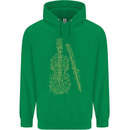 A Violin Cello Mens 80% Cotton Hoodie Irish Green