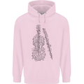 A Violin Cello Mens 80% Cotton Hoodie Light Pink