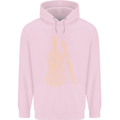 A Violin Cello Mens 80% Cotton Hoodie Light Pink