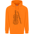 A Violin Cello Mens 80% Cotton Hoodie Orange
