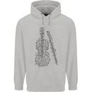A Violin Cello Mens 80% Cotton Hoodie Sports Grey