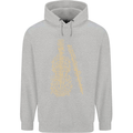 A Violin Cello Mens 80% Cotton Hoodie Sports Grey