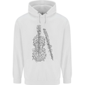 A Violin Cello Mens 80% Cotton Hoodie White