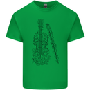 A Violin Cello Mens Cotton T-Shirt Tee Top Irish Green