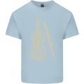 A Violin Cello Mens Cotton T-Shirt Tee Top Light Blue