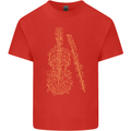 A Violin Cello Mens Cotton T-Shirt Tee Top Red