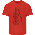 A Violin Cello Mens Cotton T-Shirt Tee Top Red