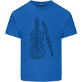 A Violin Cello Mens Cotton T-Shirt Tee Top Royal Blue
