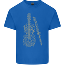A Violin Cello Mens Cotton T-Shirt Tee Top Royal Blue