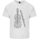 A Violin Cello Mens Cotton T-Shirt Tee Top White