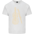 A Violin Cello Mens Cotton T-Shirt Tee Top White