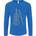 A Violin Cello Mens Long Sleeve T-Shirt Royal Blue