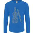 A Violin Cello Mens Long Sleeve T-Shirt Royal Blue