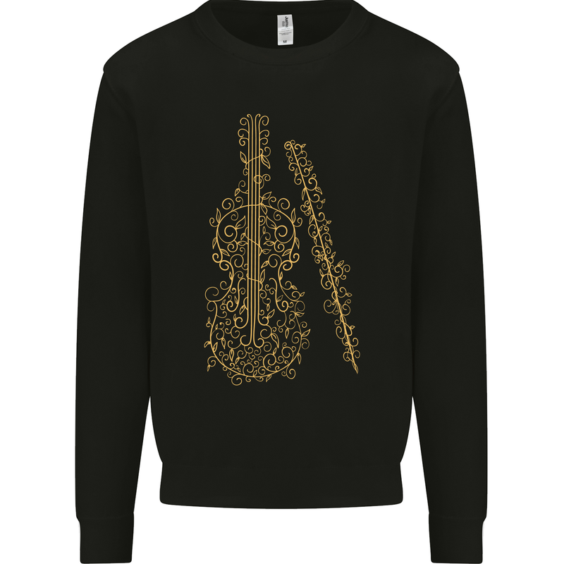 A Violin Cello Mens Sweatshirt Jumper Black