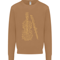 A Violin Cello Mens Sweatshirt Jumper Caramel Latte