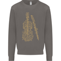 A Violin Cello Mens Sweatshirt Jumper Charcoal