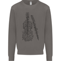 A Violin Cello Mens Sweatshirt Jumper Charcoal