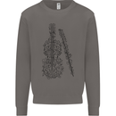 A Violin Cello Mens Sweatshirt Jumper Charcoal