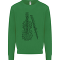 A Violin Cello Mens Sweatshirt Jumper Irish Green