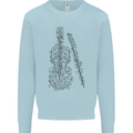 A Violin Cello Mens Sweatshirt Jumper Light Blue