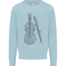 A Violin Cello Mens Sweatshirt Jumper Light Blue