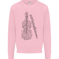 A Violin Cello Mens Sweatshirt Jumper Light Pink