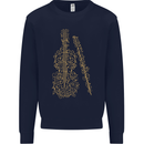 A Violin Cello Mens Sweatshirt Jumper Navy Blue