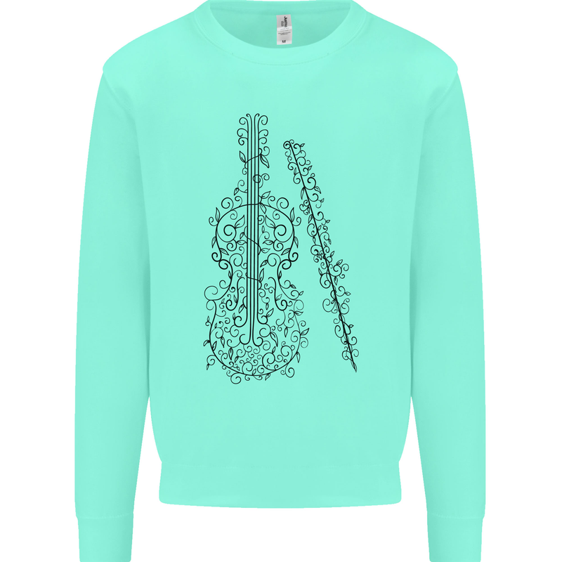 A Violin Cello Mens Sweatshirt Jumper Peppermint