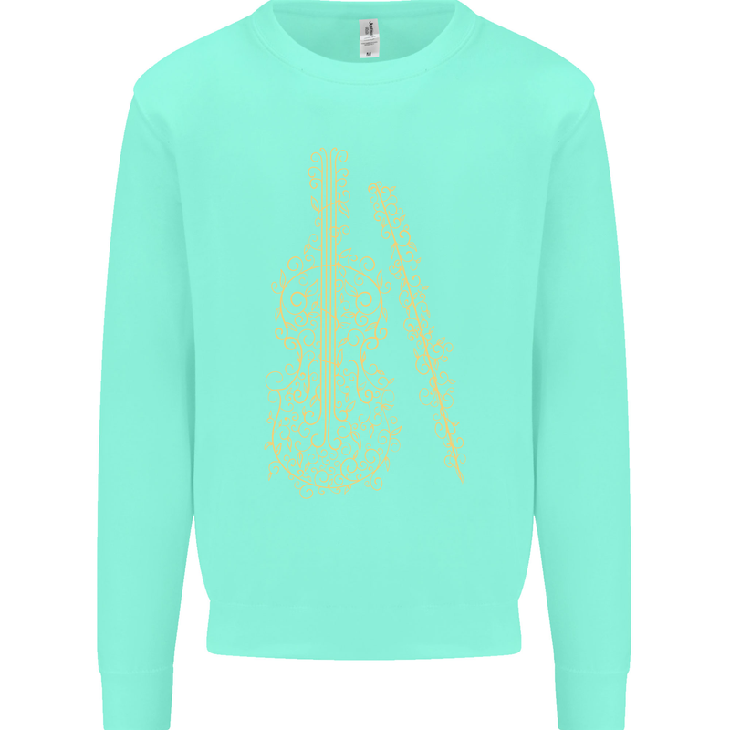 A Violin Cello Mens Sweatshirt Jumper Peppermint