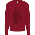 A Violin Cello Mens Sweatshirt Jumper Red