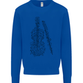 A Violin Cello Mens Sweatshirt Jumper Royal Blue
