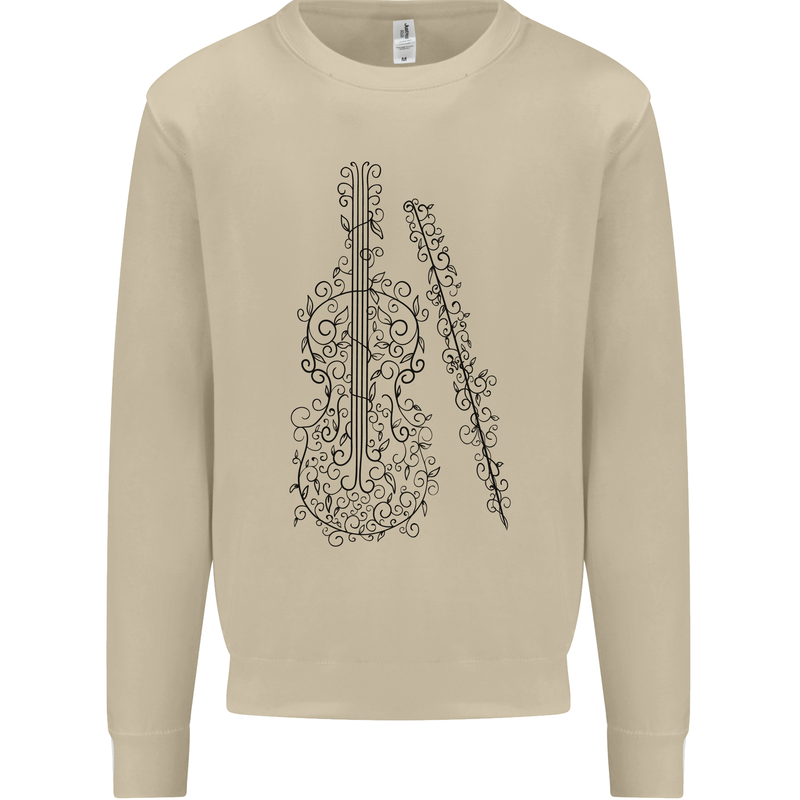 A Violin Cello Mens Sweatshirt Jumper Sand
