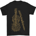 A Violin Cello Mens T-Shirt 100% Cotton Black