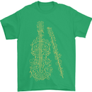 A Violin Cello Mens T-Shirt 100% Cotton Irish Green