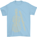 A Violin Cello Mens T-Shirt 100% Cotton Light Blue