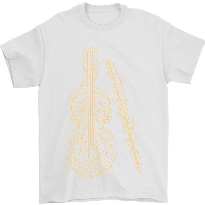 A Violin Cello Mens T-Shirt 100% Cotton White