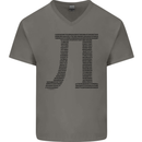 A Violin Cello Mens V-Neck Cotton T-Shirt Charcoal