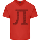 A Violin Cello Mens V-Neck Cotton T-Shirt Red