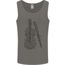 A Violin Cello Mens Vest Tank Top Charcoal
