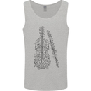 A Violin Cello Mens Vest Tank Top Sports Grey