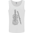 A Violin Cello Mens Vest Tank Top White