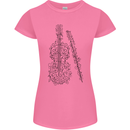 A Violin Cello Womens Petite Cut T-Shirt Azalea