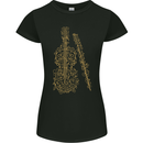 A Violin Cello Womens Petite Cut T-Shirt Black