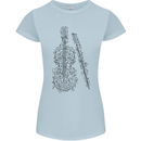 A Violin Cello Womens Petite Cut T-Shirt Light Blue