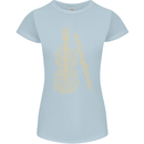 A Violin Cello Womens Petite Cut T-Shirt Light Blue