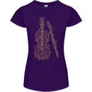 A Violin Cello Womens Petite Cut T-Shirt Purple