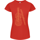 A Violin Cello Womens Petite Cut T-Shirt Red