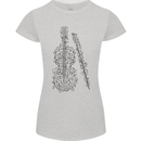 A Violin Cello Womens Petite Cut T-Shirt Sports Grey