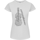 A Violin Cello Womens Petite Cut T-Shirt White