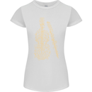 A Violin Cello Womens Petite Cut T-Shirt White